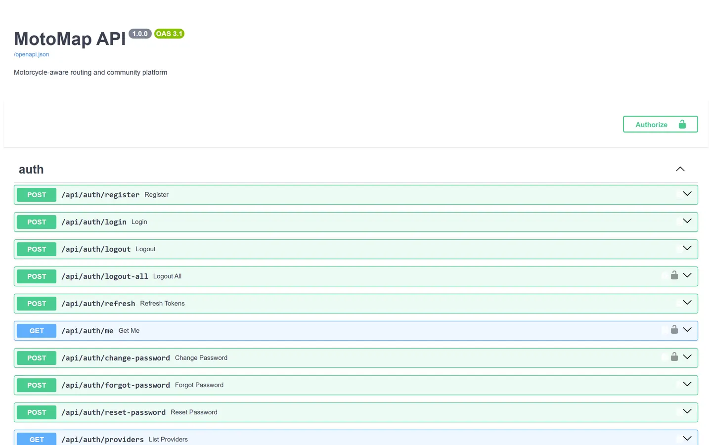 MotoMap API documentation